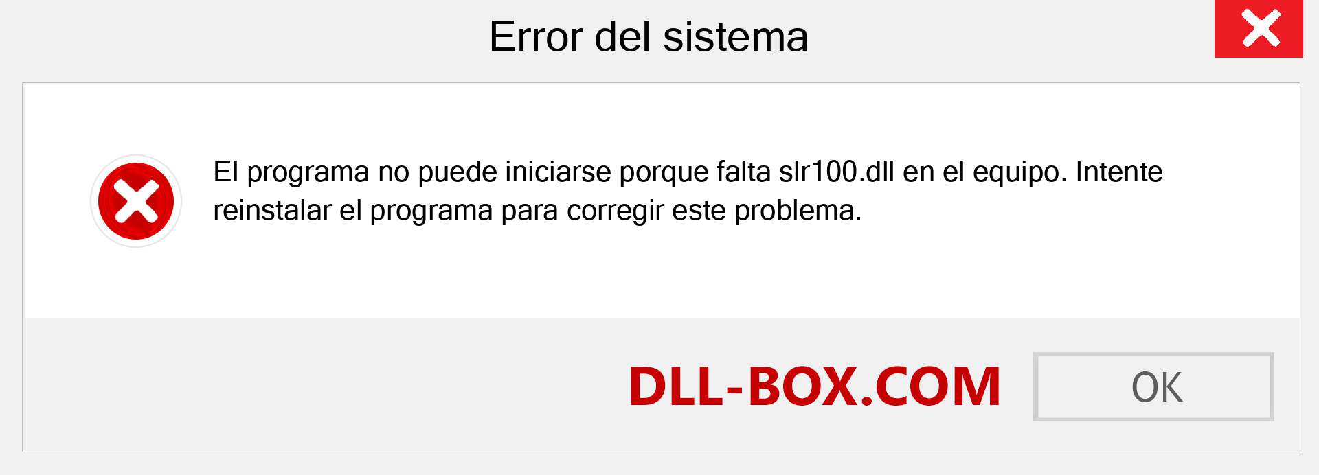 ¿Falta el archivo slr100.dll ?. Descargar para Windows 7, 8, 10 - Corregir slr100 dll Missing Error en Windows, fotos, imágenes